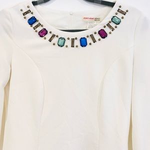 Agaci white jewel mini dress